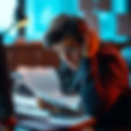 An employee looks stressed at their desk surrounded by paperwork, symbolizing anxiety in the workplace.