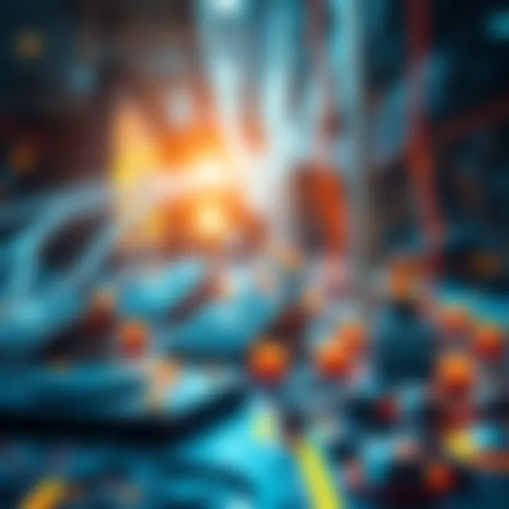 A visual representation of AI technology and energy sources, highlighting the shift from mining to efficient resource management.