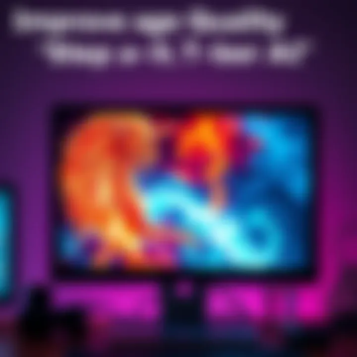 A clear and sharp digital artwork displayed on a computer screen, showing improved quality and detail