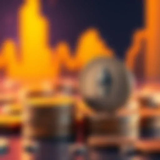 A graphic showing Ethereum coins stacked next to a Binance logo, with arrows indicating a loan process.
