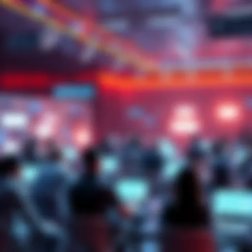 A vibrant online forum scene with people sharing ideas about Ethereum, featuring chat boxes and engagement symbols.