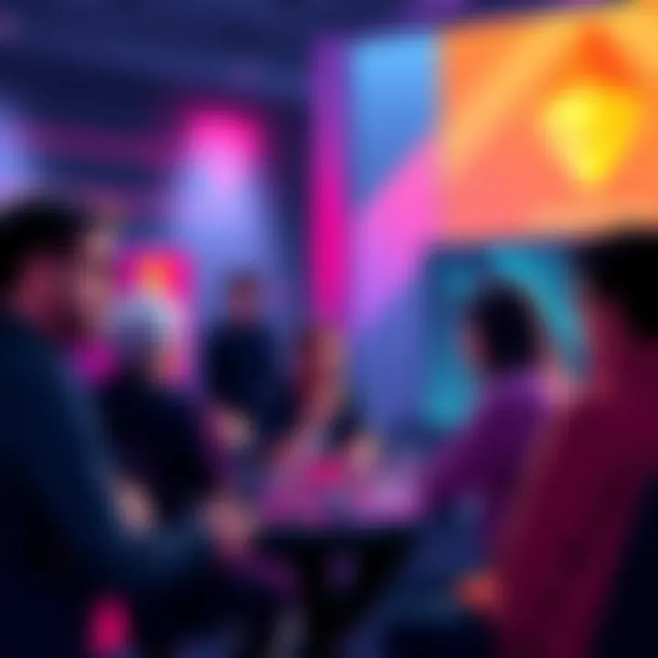 People engaged in a lively discussion about Ethereum, sharing news and opinions in a community setting.