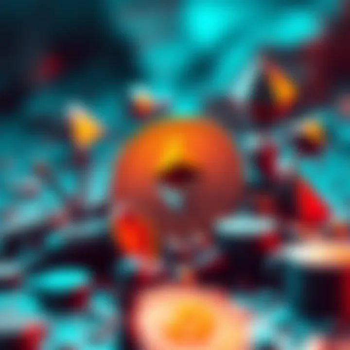 Illustration of Ethereum coin with various tokenized assets surrounding it, showcasing how they stabilize its value during price drops.