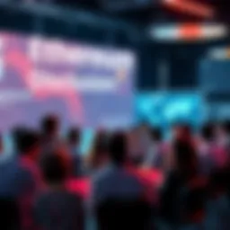 A group of people engaging in conversation about Ethereum, sharing ideas and insights