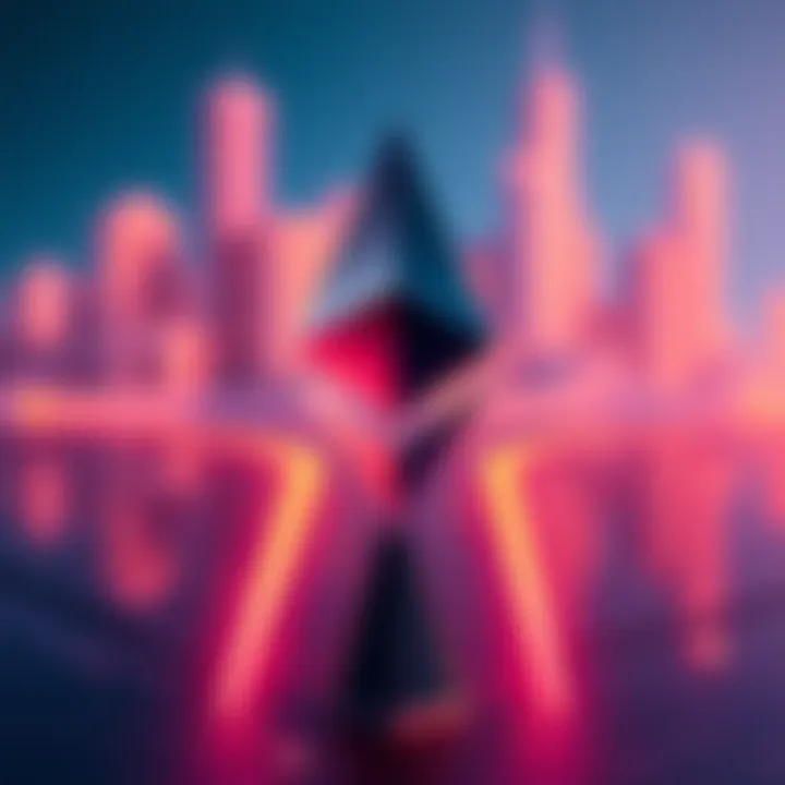 Ethereum logo surrounded by a downward arrow, symbolizing concerns over its market performance