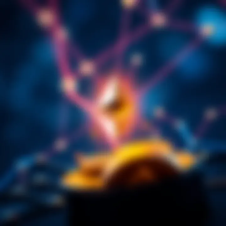 A visual showing Ethereum coins sent to an unsupported INK network, with a Binance logo symbolizing the destination wallet