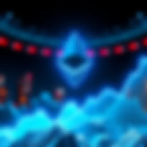 A graphic showing Ethereum's logo with an upward trend line, symbolizing a predicted price increase over $60,000.