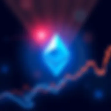 Ethereum logo surrounded by a rising chart symbolizing market optimism
