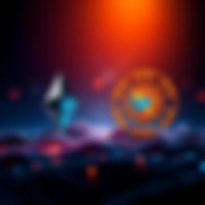 A visual comparison of the Ethereum and Solana logos, representing their competition in the crypto market.