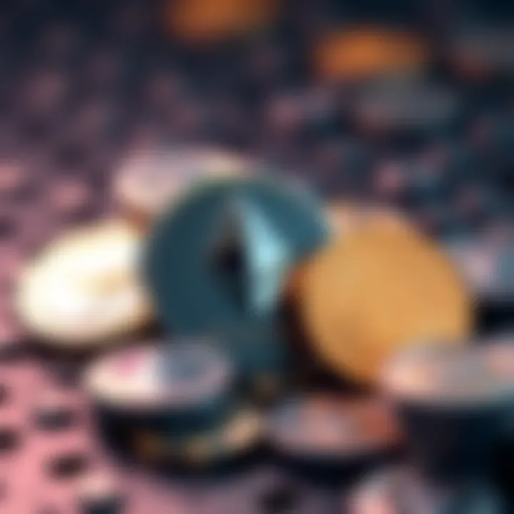 A visual of Ethereum coins and stablecoins representing crypto lending at 0% interest