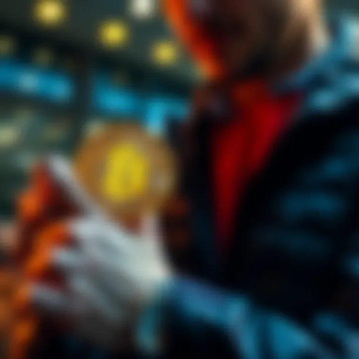 A person using a Ledger wallet to swap Ethereum for Bitcoin securely