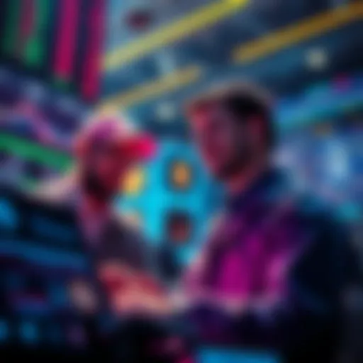 Traders excited about Patos Token presale on Solana, showcasing transactions with graphics of Ethereum and Solana logos.