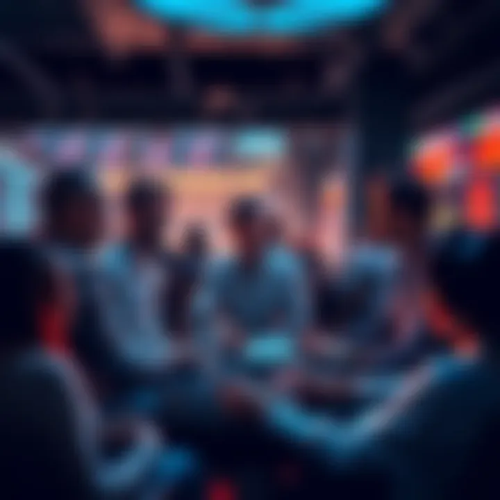 People engaging in a lively discussion about Ethereum trading and strategies.