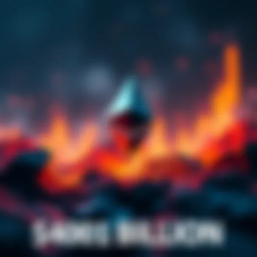 Graphic showing Ethereum logo with a rising chart indicating growth in ETF trading volume surpassing $401 billion