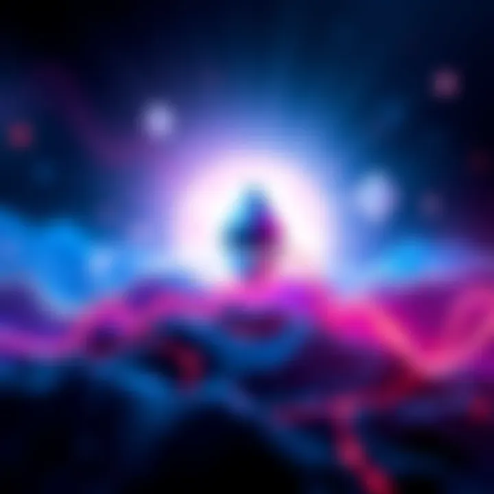Ethereum Transaction Record A graphic showing Ethereum's transaction count exceeding one million for April 2026 with upward trends and digital motifs.