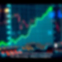 Graph showing a sharp increase in Ethereum's value with a green upward trend line