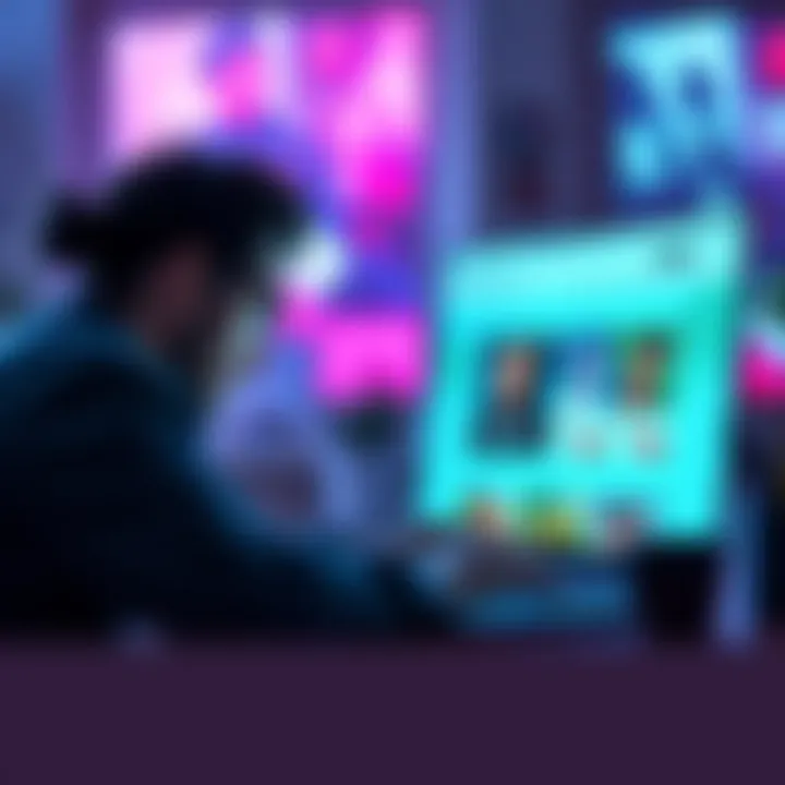 Ethergalleries NFT Marketplace A digital artist browsing the Ethergalleries website on a laptop, looking for reliable options to sell NFTs.