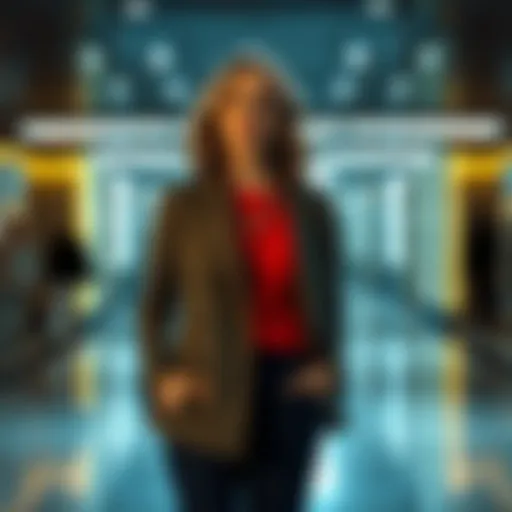 Eva standing confidently, reflecting on her experiences and journey at 48 years old.