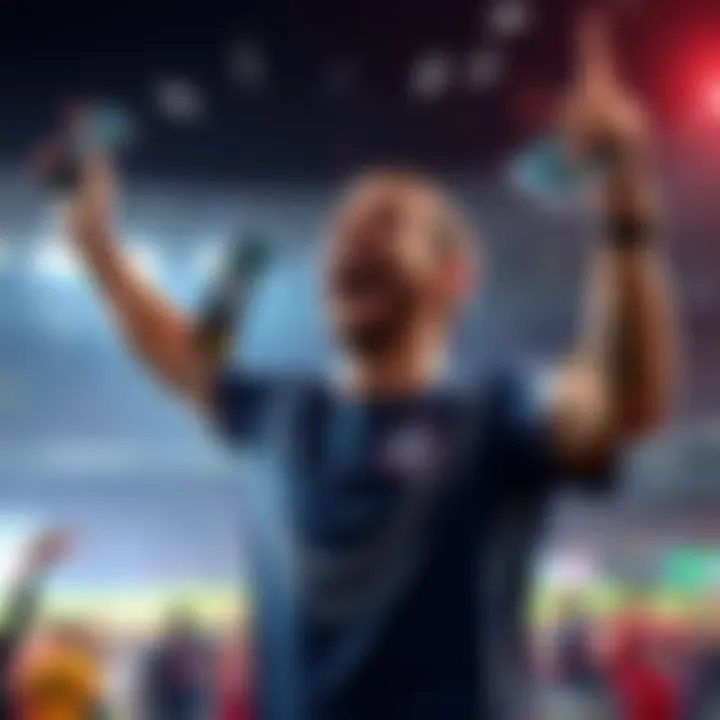 Excitement for MLS Season A person celebrating with limited cards in hand, excited for the upcoming MLS season and two line-ups