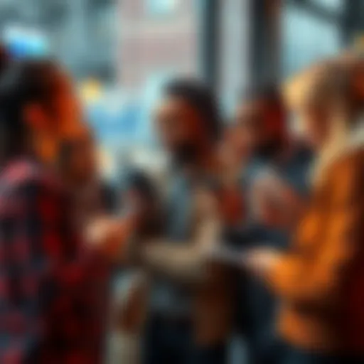 A group of diverse people discussing new trends and updates for 2026, with digital devices and charts in view.