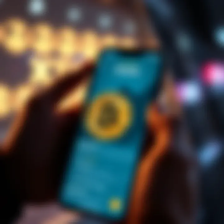 A smartphone displaying the Exodus Pay interface with Bitcoin transactions being processed.