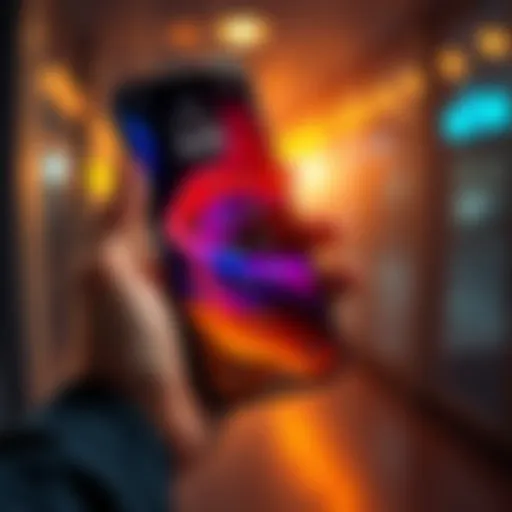 A frustrated user holding an iPhone 12 Pro displaying the Exodus wallet app with a lagging passcode screen