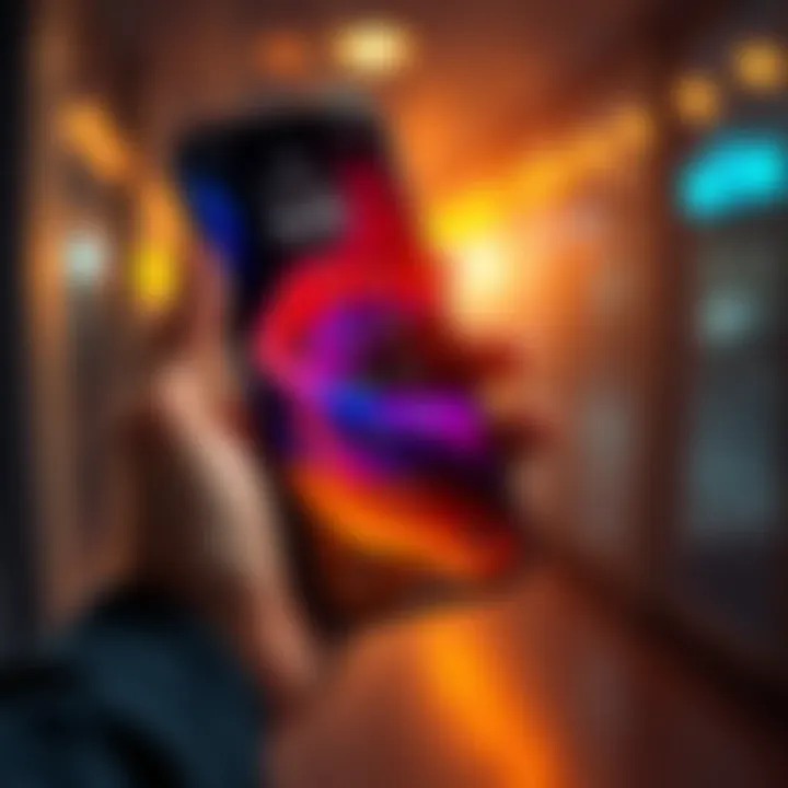 Exodus Wallet Lag on iPhone 12 Pro A frustrated user holding an iPhone 12 Pro displaying the Exodus wallet app with a lagging passcode screen