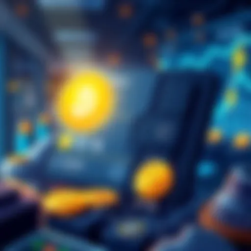 Illustration showing Exodus wallet interface with payment options and Bitcoin symbols, highlighting BTCPay and Lightning Network.