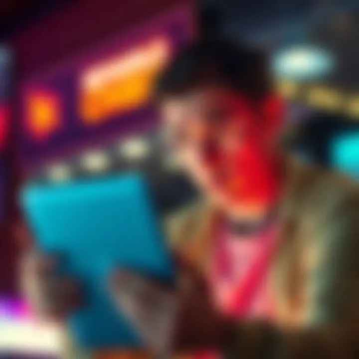 A frustrated person looking at their screen, confused about missing rewards after purchasing the Explorer Club.