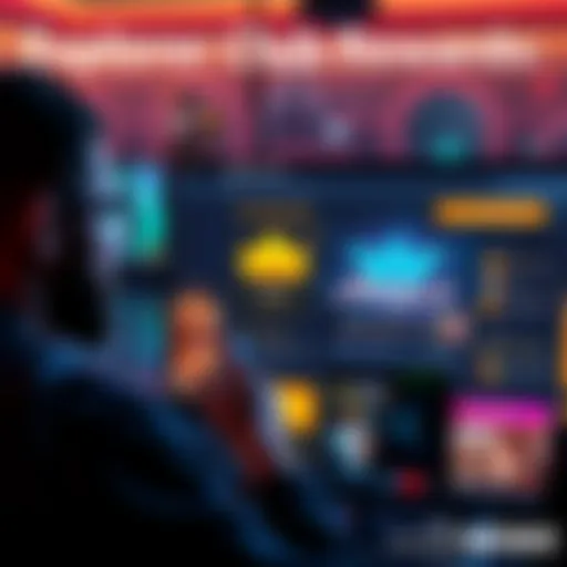 A player reviewing their Explorer Club rewards and benefits on a gaming interface, with visuals highlighting retroactive rewards and gameplay advantages.