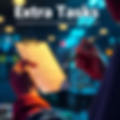 A person looking at a checklist of tasks with a pen in hand, contemplating how to qualify for extra tasks.