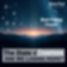 A darkened sky filled with fading stars and distant galaxies, symbolizing a declining universe.