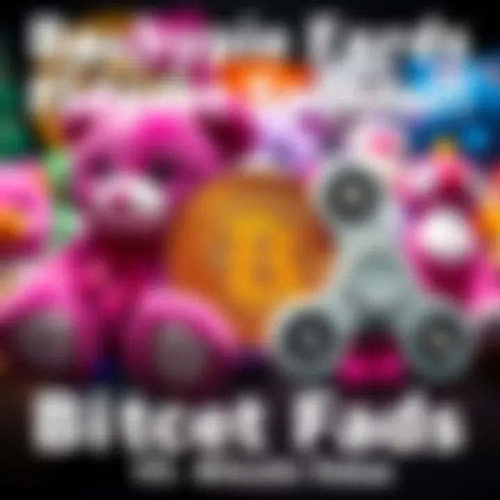 A visual comparison showing Beanie Babies and Fidget Spinners alongside a Bitcoin symbol, highlighting the difference in value and importance between them.