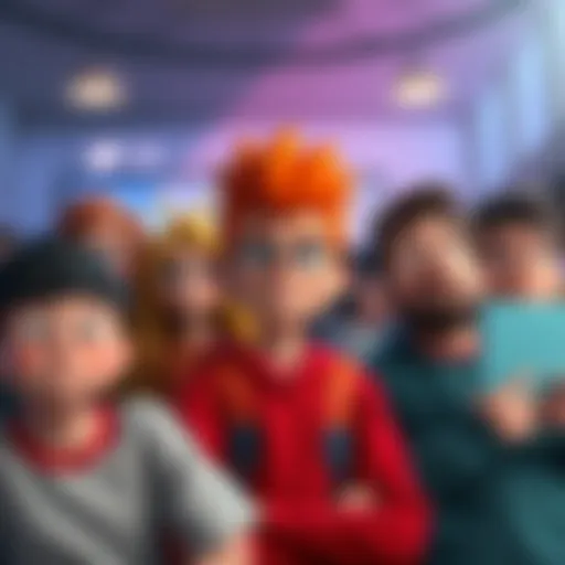 Group of fans expressing disappointment over changes to a classic children's show, with animated expressions and social media posts in the background.