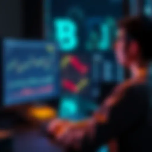 A person using a computer to filter transactions from Coinbase for the year 2025, with graphs and charts visible on the screen.