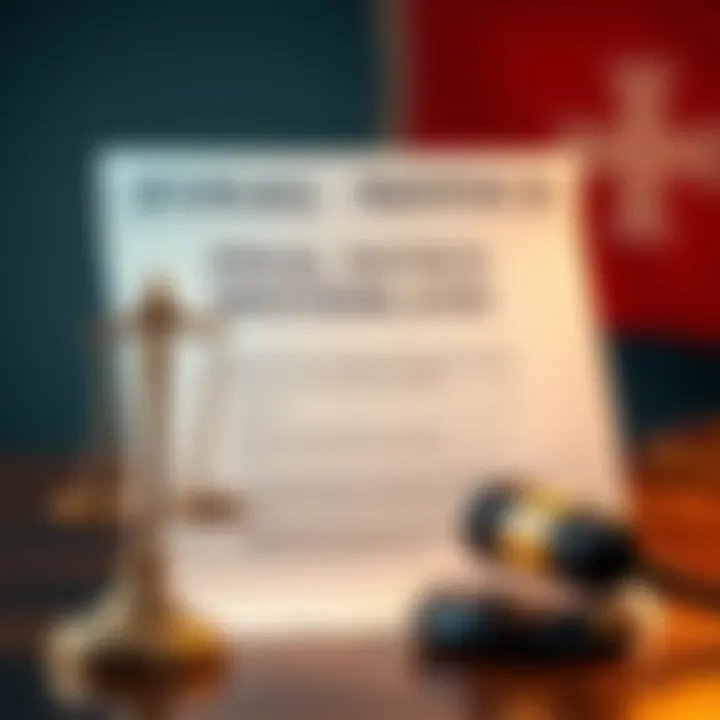 Document labeled Final Notice with a gavel and scales of justice beside it, symbolizing legal issues around Binance Switzerland