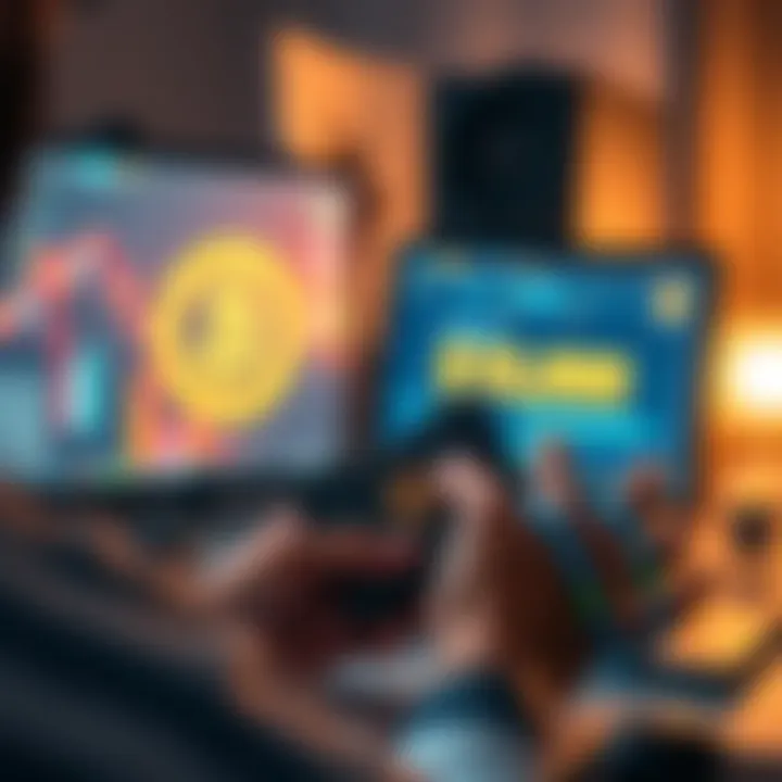 Person holds a Nano S wallet while looking surprised at their computer screen showing $15,000 in Bitcoin balance