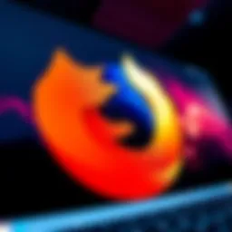 A computer screen showing the Firefox logo with a spinning loading icon