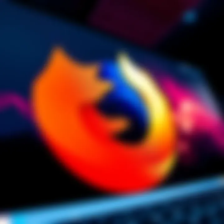 Firefox loading screen A computer screen showing the Firefox logo with a spinning loading icon