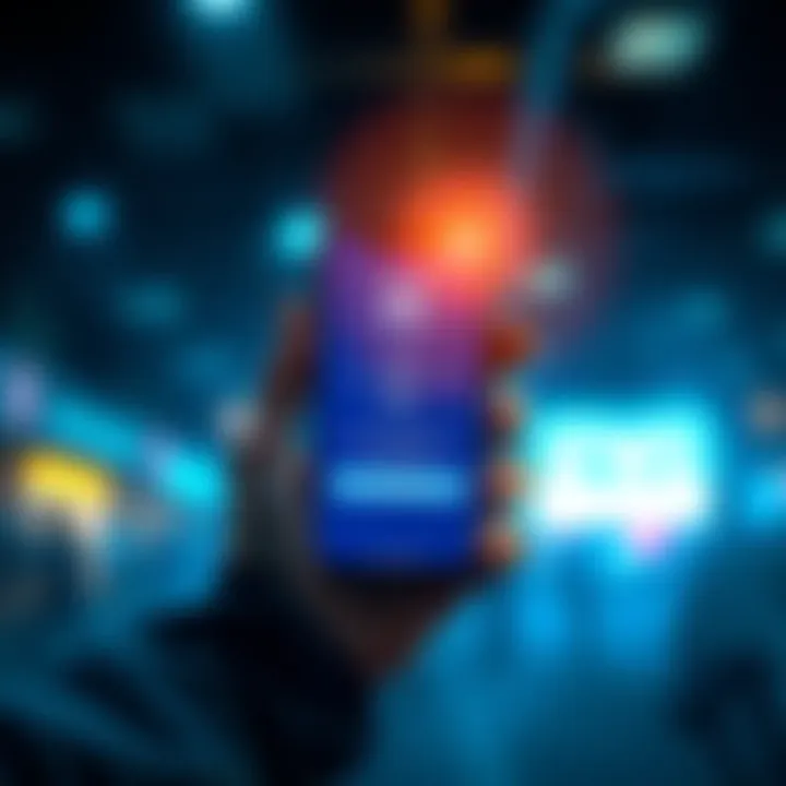 A person excitedly holding a smartphone displaying the XRP logo and a purchase confirmation