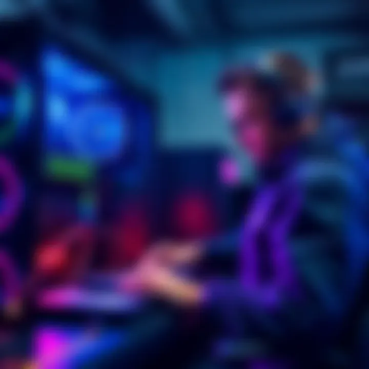 A beginner miner setting up a Monero mining rig with computer hardware and equipment