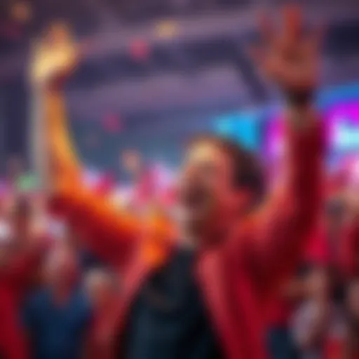 A person joyfully celebrating their first withdrawal from Luckypot, showing a mix of happiness and relief.