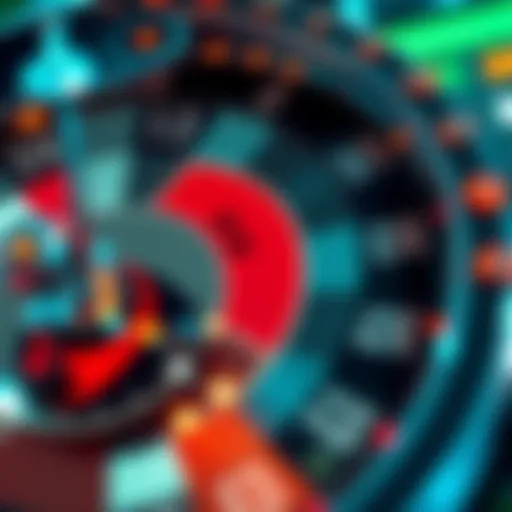 A close-up view of a spinning number wheel showing various numbers, with a focus on five spins indicating odd and even results.