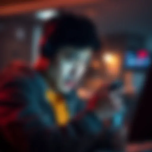 A person troubleshooting their device settings while using the Honeygain app, looking frustrated with data sharing problems.