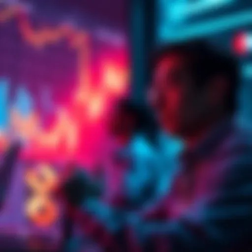 A person analyzing charts and data related to Flexa and AMP investments