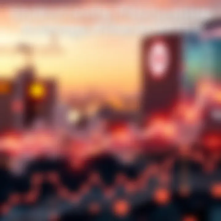 Graphic showing fluctuating values of Average Buy Price in an investment app with dollar-cost averaging strategy