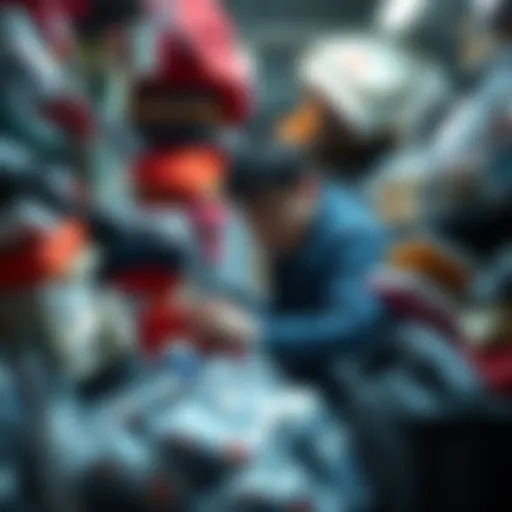 A person sorting through items, highlighting only essential objects while removing the unnecessary.