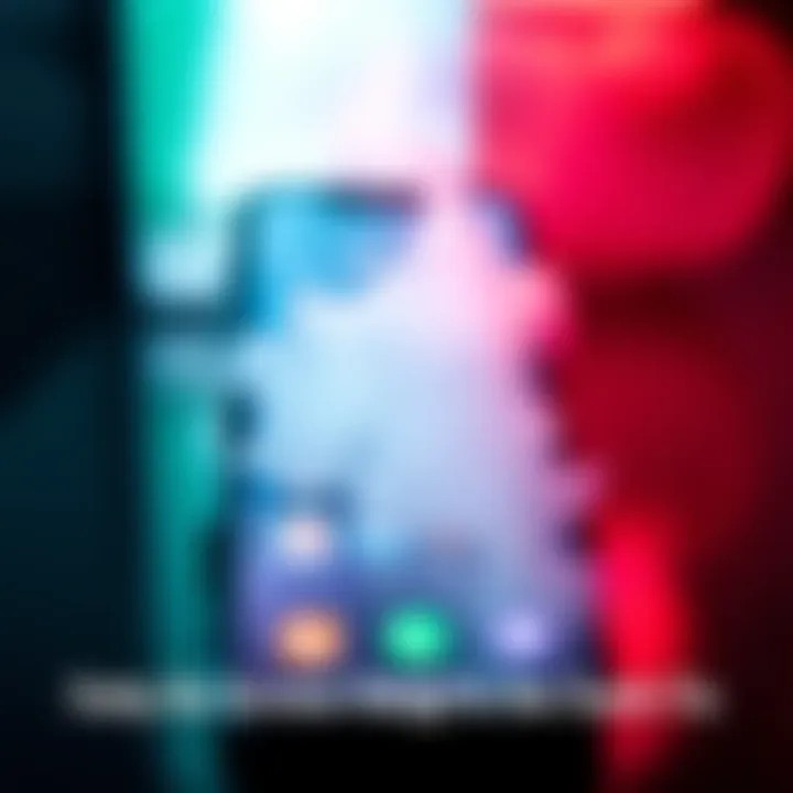 A blurry smartphone screen showing app icons, indicating a foggy screen issue