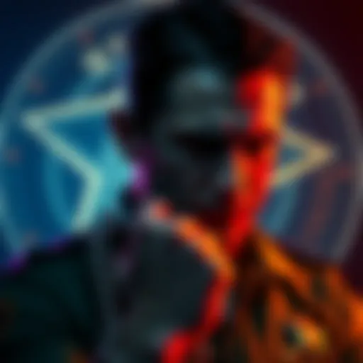 A former LA sheriff's deputy is seen in handcuffs, with a popular crypto symbol in the background, representing the connection to the cryptocurrency world.
