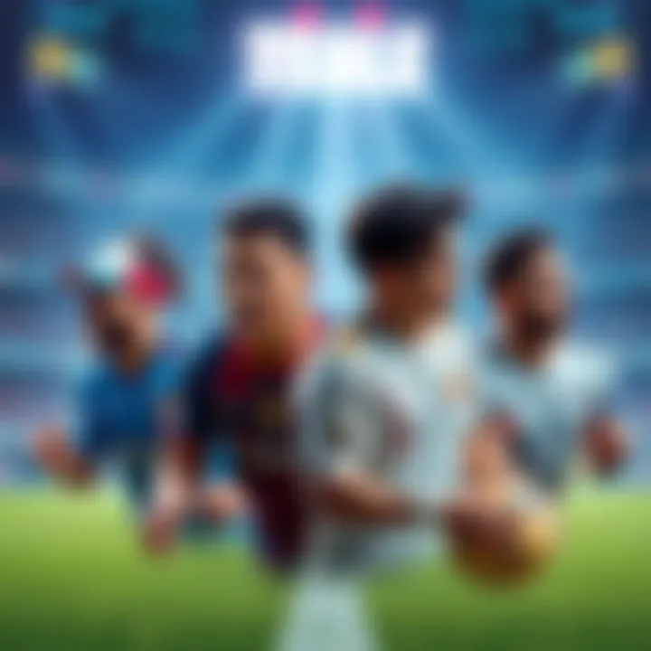 Four players with identical styles Four top players in a competition showing similar skills and actions, highlighting their close resemblance in gameplay.